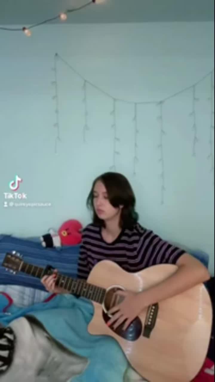 full version on my @quirkyepicsauce 💙 #acoustic #cover #foryou #fyp #guitar #viral #singer #foryoupage #ghost #ghostcover #halsey #halseycover #halseymusic #badlands