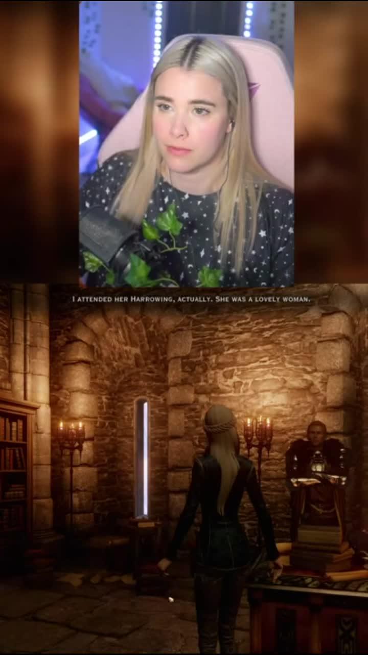 she knows, cullen. she knows 🥺 #shorts #dragonage #inquisition #reaction