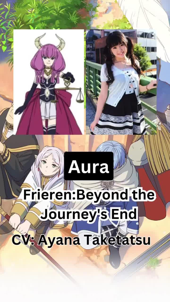 introduction of aura's voice actor frieren: beyond journey's end ‎ayana taketatsu (竹達彩奈) #animevoiceactor #voiceactor #anime