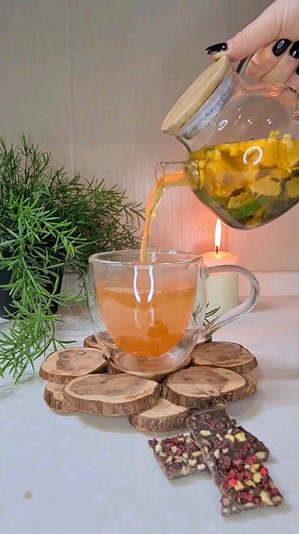 Чай с мандаринами 
#чай #напиток #чайсмандаринами #рецепт #рек