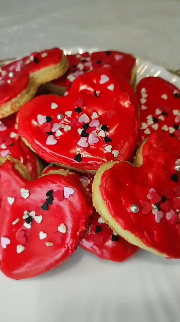 Печенье Сердечко ко дню влюбленных #печенье #выпечка #деньсвятоговалентина #деньвлюбленных #сердечко