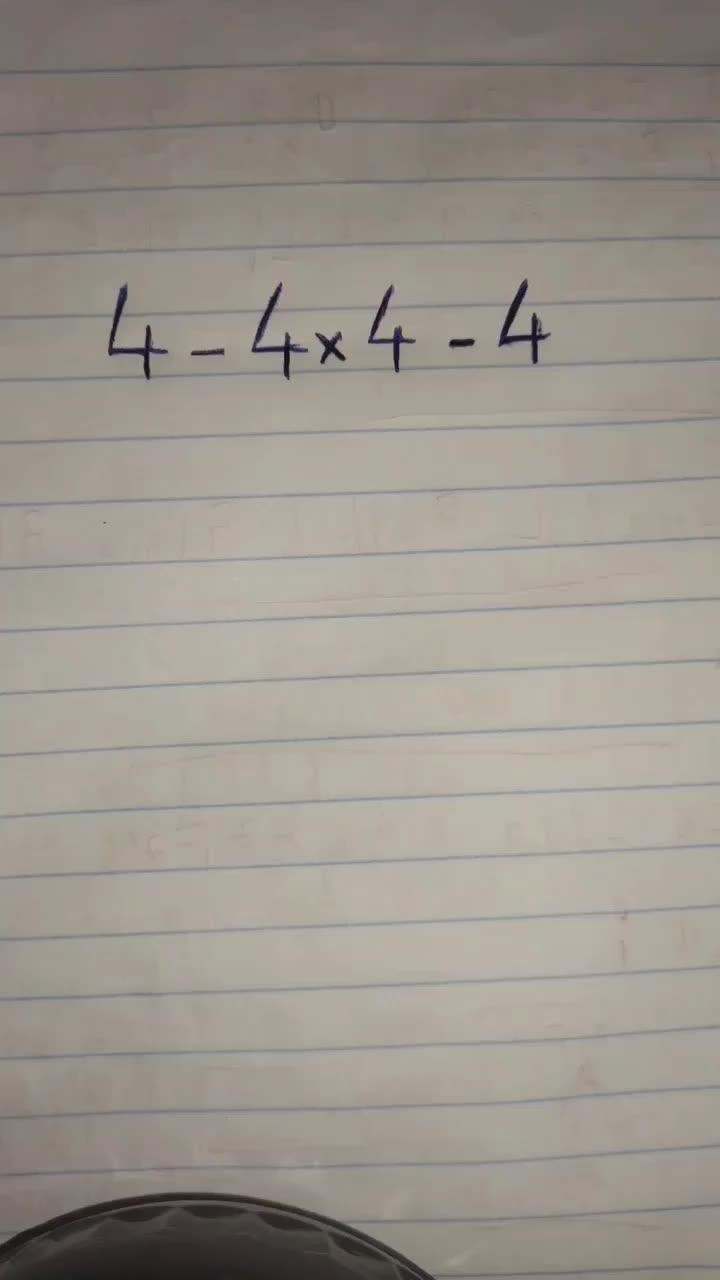 4-4×4-4=?