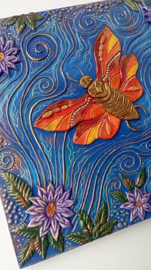 Авторская объемная картина "Бабочка". Картина продается.