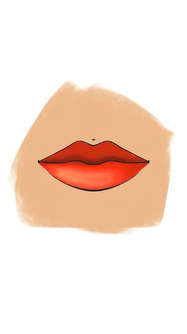 Как нарисовать простые губы в procreate #procreate #рисование #губы