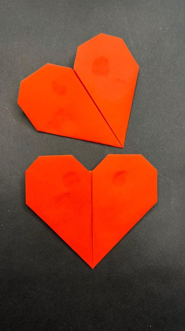 Обучение - оригами сердце #оригами #творчество